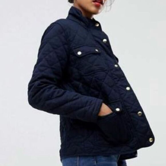 J. CREW MERCANTILE | Navy Blue Gold Field Jacket Quilted Pockets | Size XXL - Picture 1 of 12